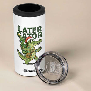 Funny Alligator Christmas 4 in 1 Can Cooler Tumbler Lator Gator TS14 Print Your Wear