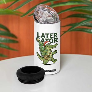 Funny Alligator Christmas 4 in 1 Can Cooler Tumbler Lator Gator TS14 Print Your Wear