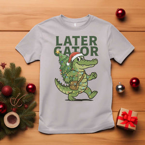 Funny Alligator Christmas T Shirt Lator Gator TS14 Ice Gray Print Your Wear