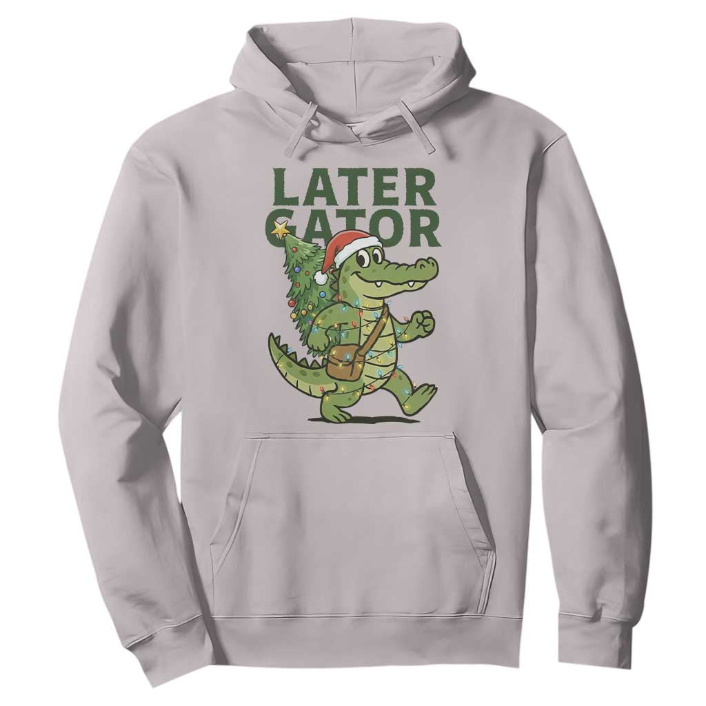 Funny Alligator Christmas Hoodie Lator Gator TS14 Ice Gray Print Your Wear