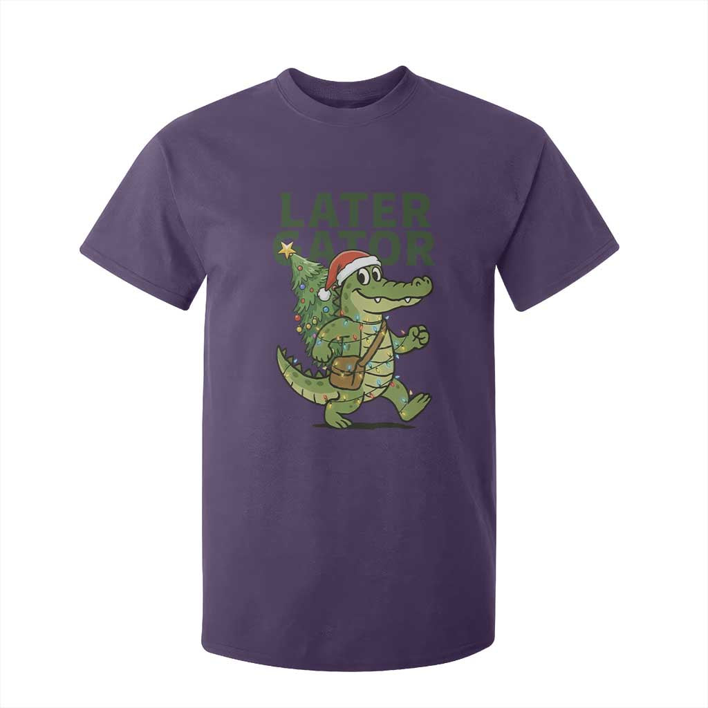 Funny Alligator Christmas T Shirt For Kid Lator Gator TS14 Purple Print Your Wear