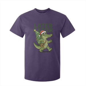 Funny Alligator Christmas T Shirt For Kid Lator Gator TS14 Purple Print Your Wear