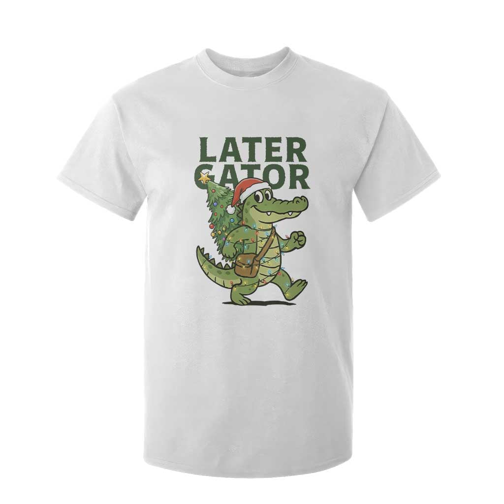 Funny Alligator Christmas T Shirt For Kid Lator Gator TS14 White Print Your Wear
