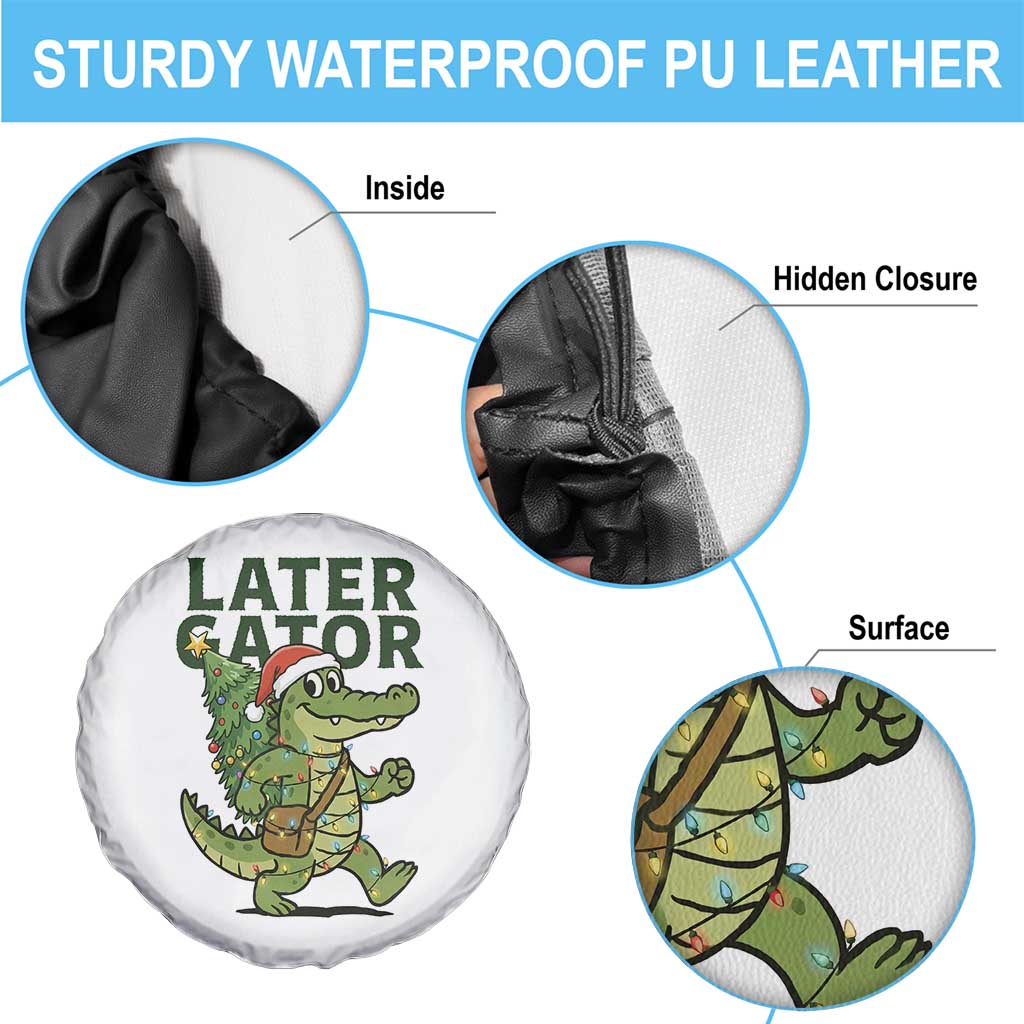 Funny Alligator Christmas Spare Tire Cover Lator Gator TS14 Print Your Wear