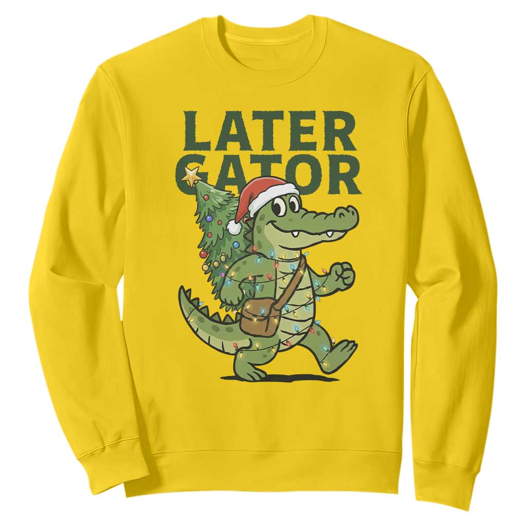 Funny Alligator Christmas Sweatshirt Lator Gator TS14 Daisy Print Your Wear