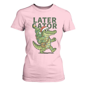 Funny Alligator Christmas T Shirt For Women Lator Gator TS14 Light Pink Print Your Wear