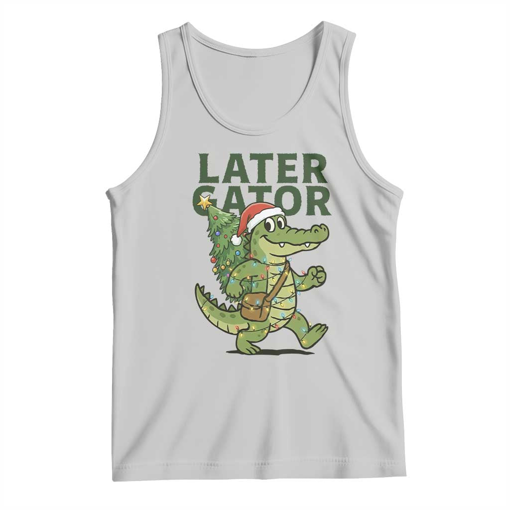 Funny Alligator Christmas Tank Top Lator Gator TS14 Ash Print Your Wear