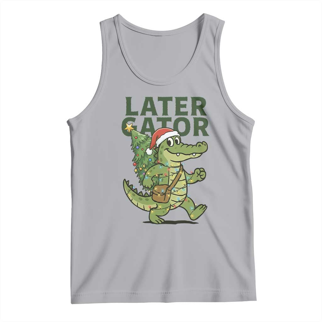 Funny Alligator Christmas Tank Top Lator Gator TS14 Athletic Heather Print Your Wear