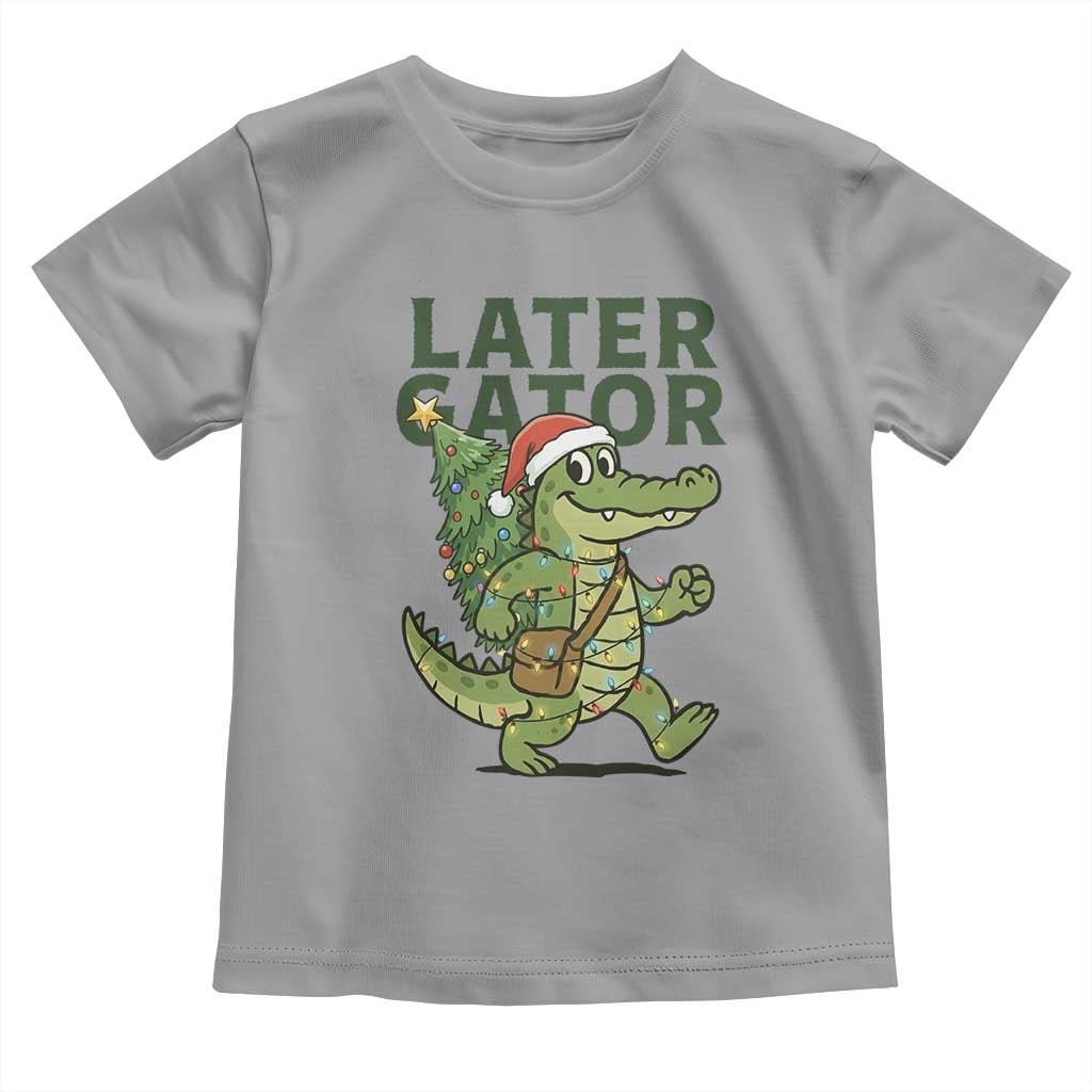 Funny Alligator Christmas Toddler T Shirt Lator Gator TS14 Sport Gray Print Your Wear