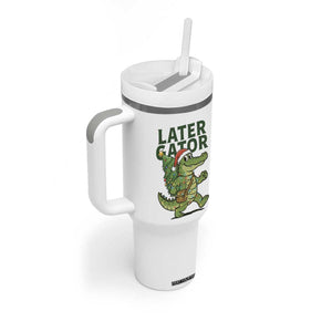 Funny Alligator Christmas Tumbler With Handle Lator Gator TS14 Print Your Wear