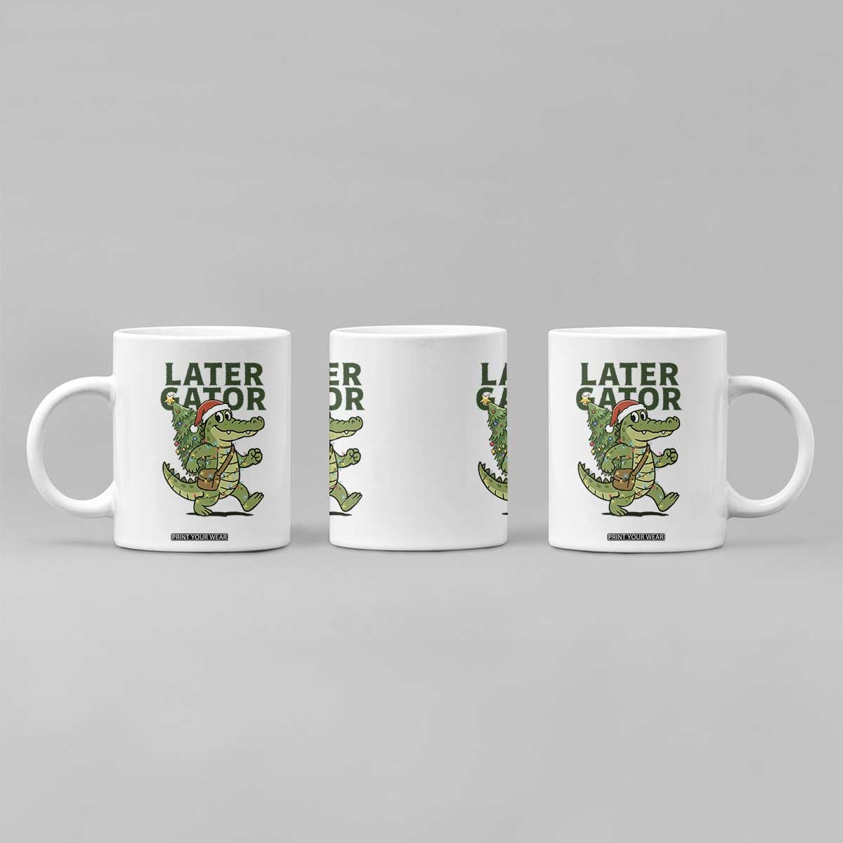 Funny Alligator Christmas Coffee Mug Lator Gator TS14 Print Your Wear