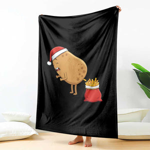 Funny French Fries Christmas Throw Blanket Potato Food Eaters TS14 Print Your Wear