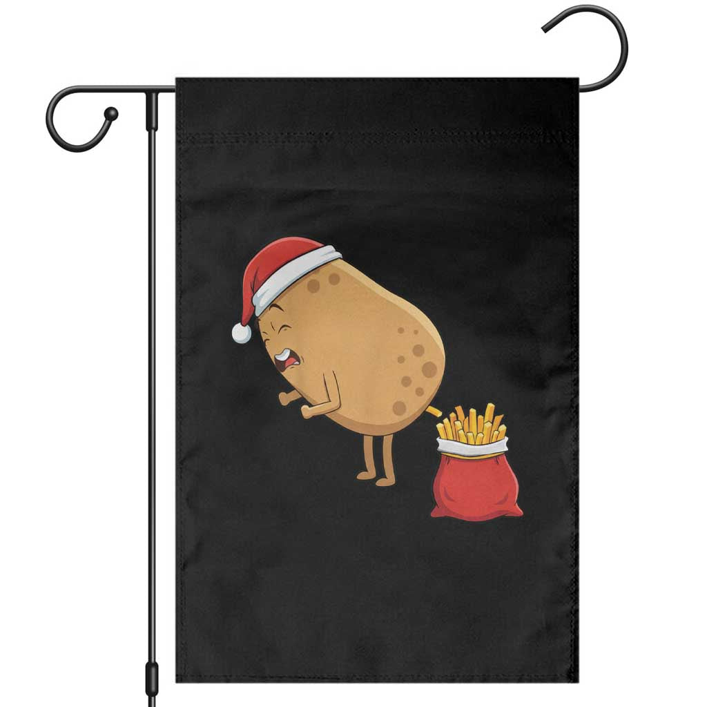 Funny French Fries Christmas Garden Flag Potato Food Eaters TS14 Black Print Your Wear