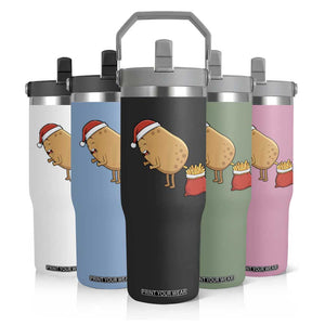 Funny French Fries Christmas Flip Straw Tumbler Potato Food Eaters TS14 Print Your Wear