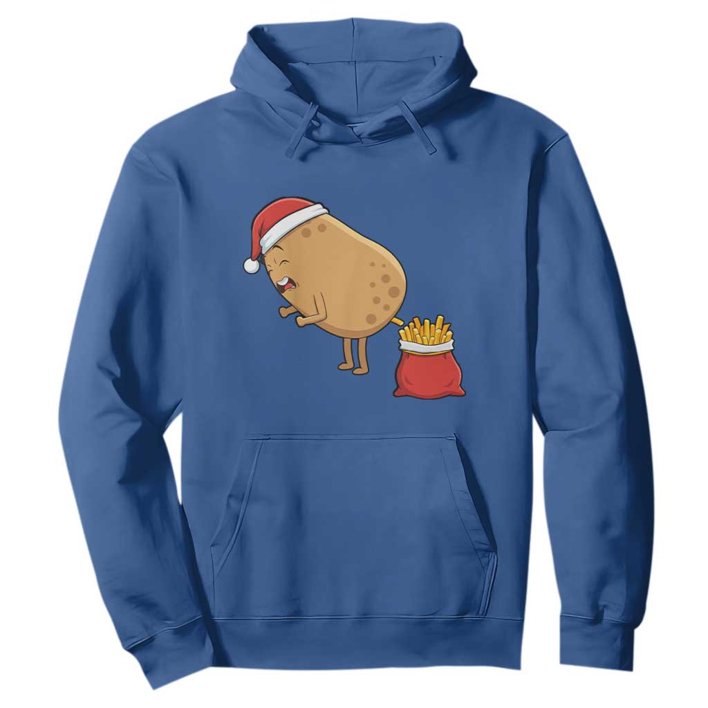Funny French Fries Christmas Hoodie Potato Food Eaters TS14 Royal Blue Print Your Wear