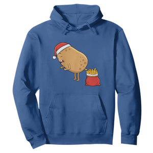 Funny French Fries Christmas Hoodie Potato Food Eaters TS14 Royal Blue Print Your Wear