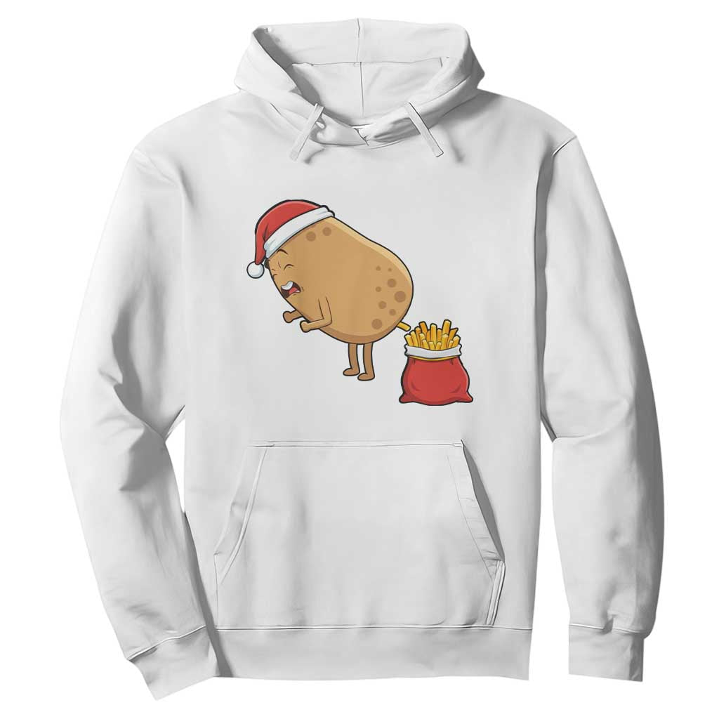 Funny French Fries Christmas Hoodie Potato Food Eaters TS14 White Print Your Wear