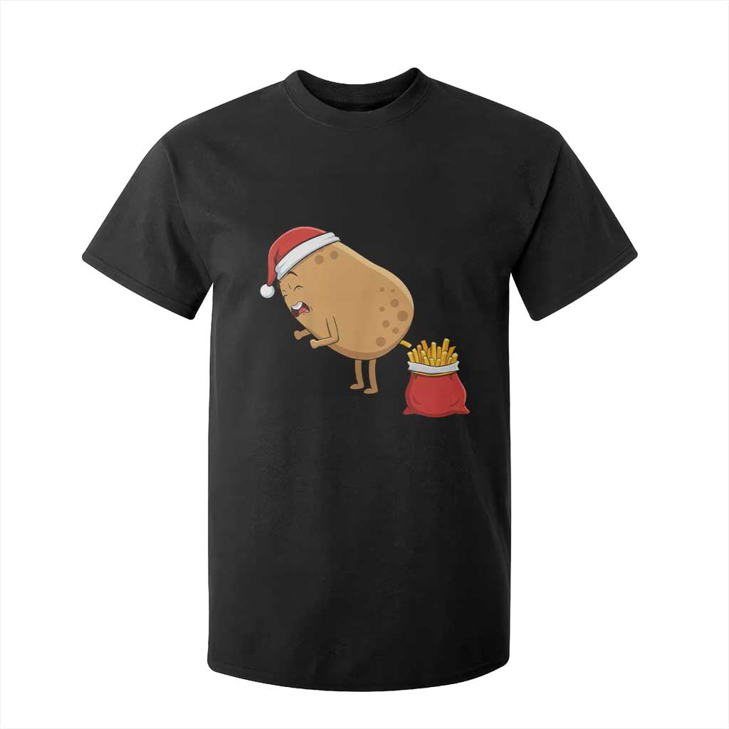 Funny French Fries Christmas T Shirt For Kid Potato Food Eaters TS14 Black Print Your Wear