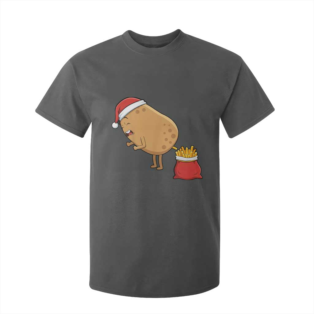 Funny French Fries Christmas T Shirt For Kid Potato Food Eaters TS14 Dark Heather Print Your Wear