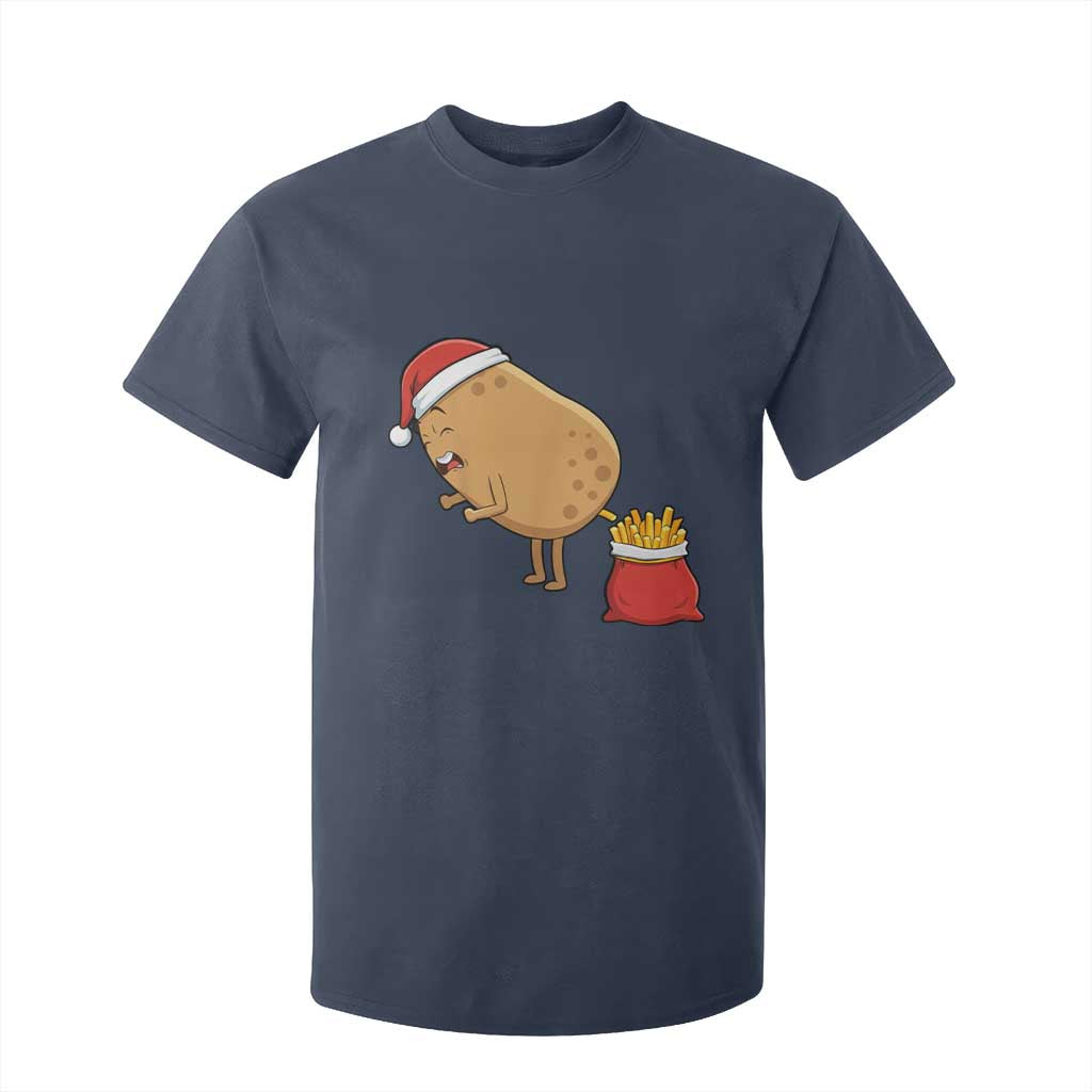Funny French Fries Christmas T Shirt For Kid Potato Food Eaters TS14 Navy Print Your Wear