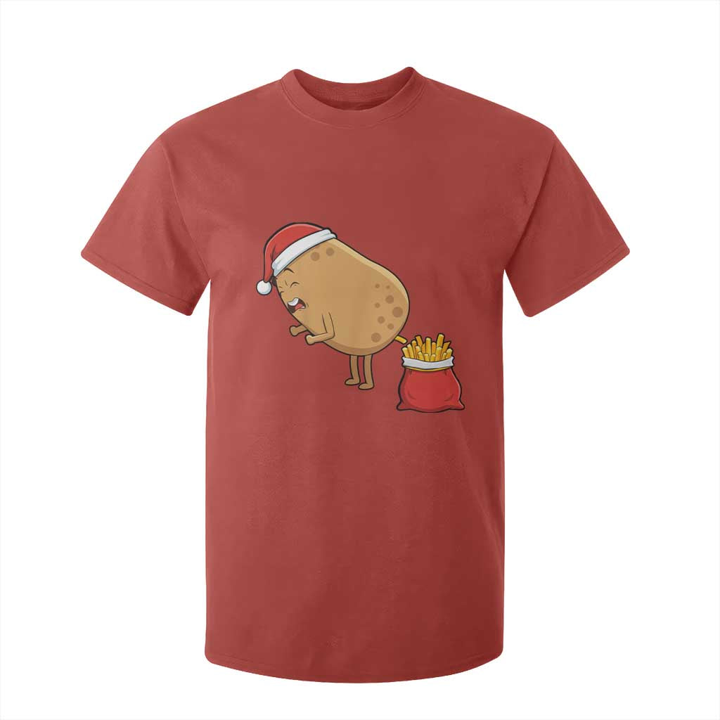 Funny French Fries Christmas T Shirt For Kid Potato Food Eaters TS14 Red Print Your Wear