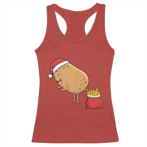 Funny French Fries Christmas Racerback Tank Top Potato Food Eaters TS14 Red Print Your Wear