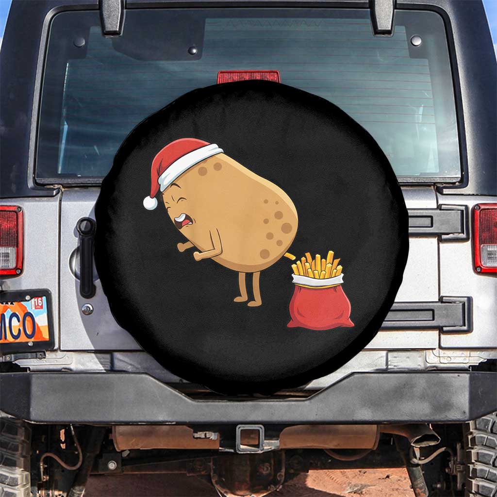 Funny French Fries Christmas Spare Tire Cover Potato Food Eaters TS14 No hole Black Print Your Wear