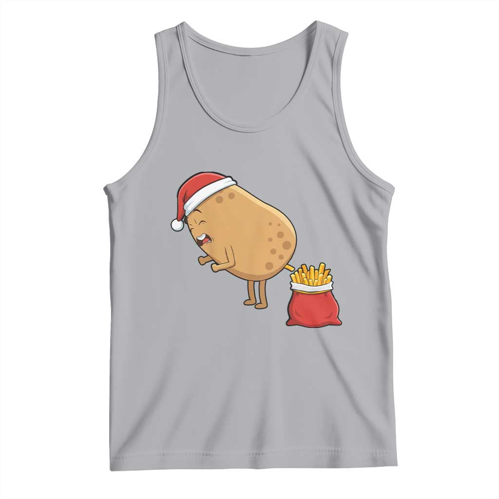 Funny French Fries Christmas Tank Top Potato Food Eaters TS14 Athletic Heather Print Your Wear
