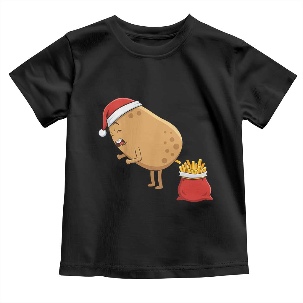 Funny French Fries Christmas Toddler T Shirt Potato Food Eaters TS14 Black Print Your Wear