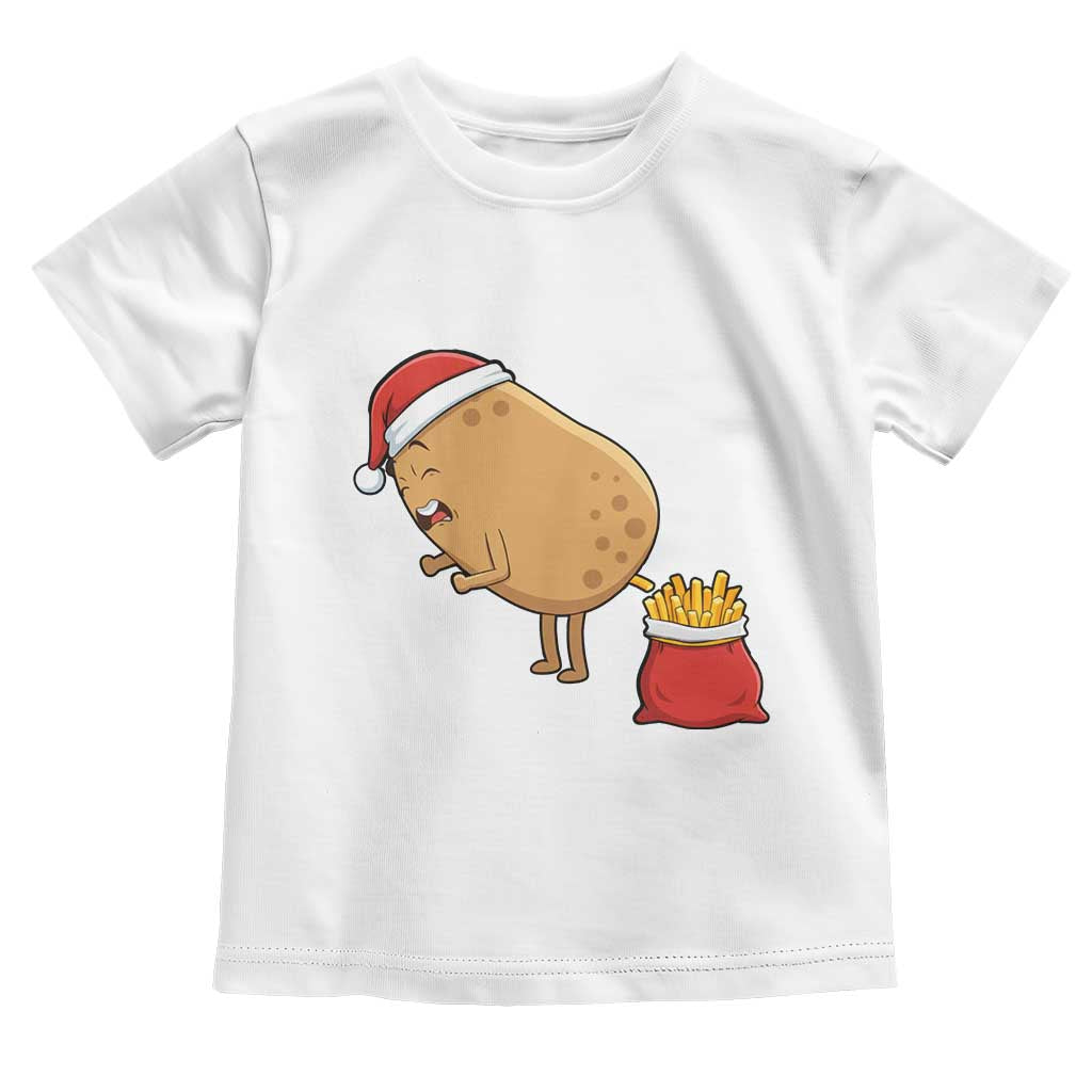 Funny French Fries Christmas Toddler T Shirt Potato Food Eaters TS14 White Print Your Wear