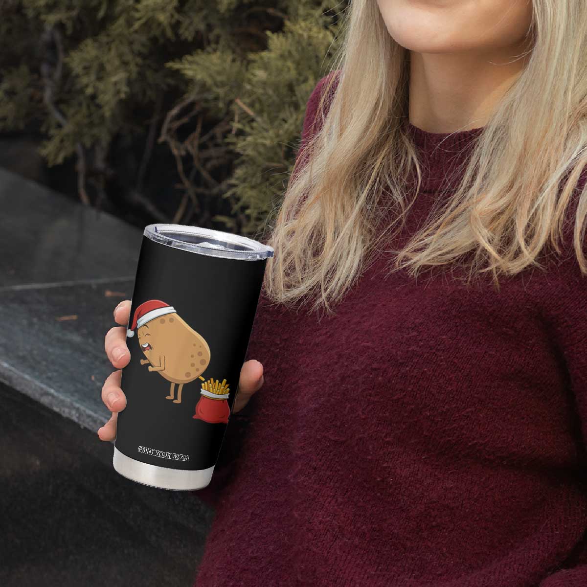 Funny French Fries Christmas Tumbler Cup Potato Food Eaters TS14 Print Your Wear