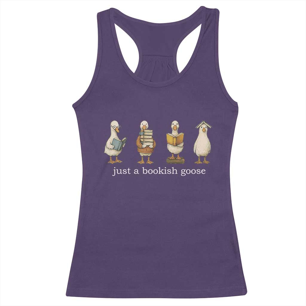 Silly Goose Book Club Racerback Tank Top Funny Bookish Book Lover TS14 Purple Print Your Wear