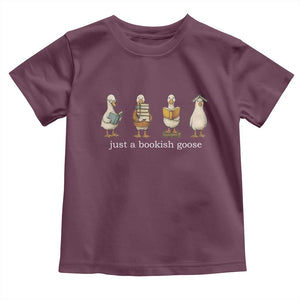 Silly Goose Book Club Toddler T Shirt Funny Bookish Book Lover TS14 Maroon Print Your Wear