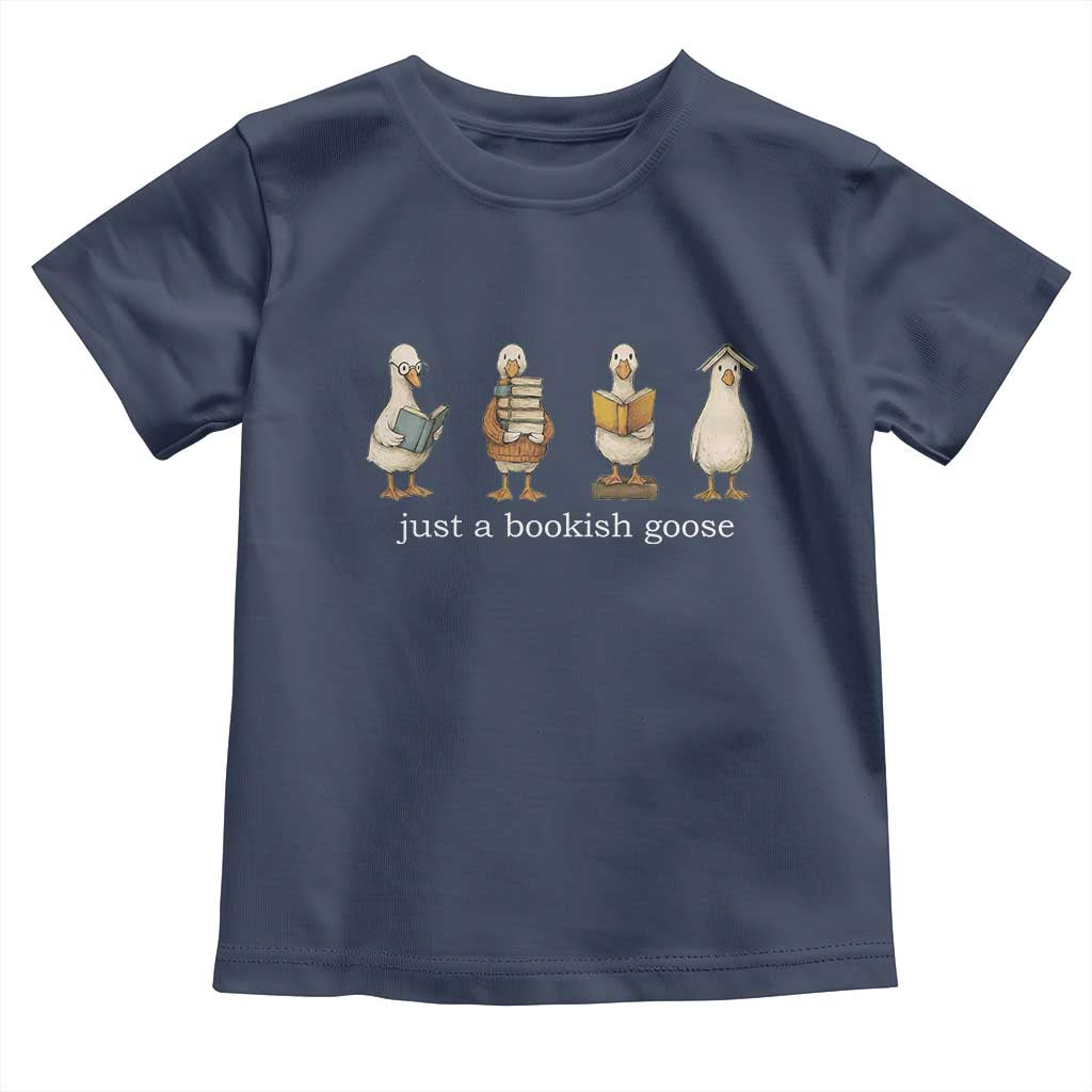 Silly Goose Book Club Toddler T Shirt Funny Bookish Book Lover TS14 Navy Print Your Wear