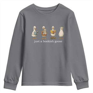 Silly Goose Book Club Youth Sweatshirt Funny Bookish Book Lover TS14 Charcoal Print Your Wear