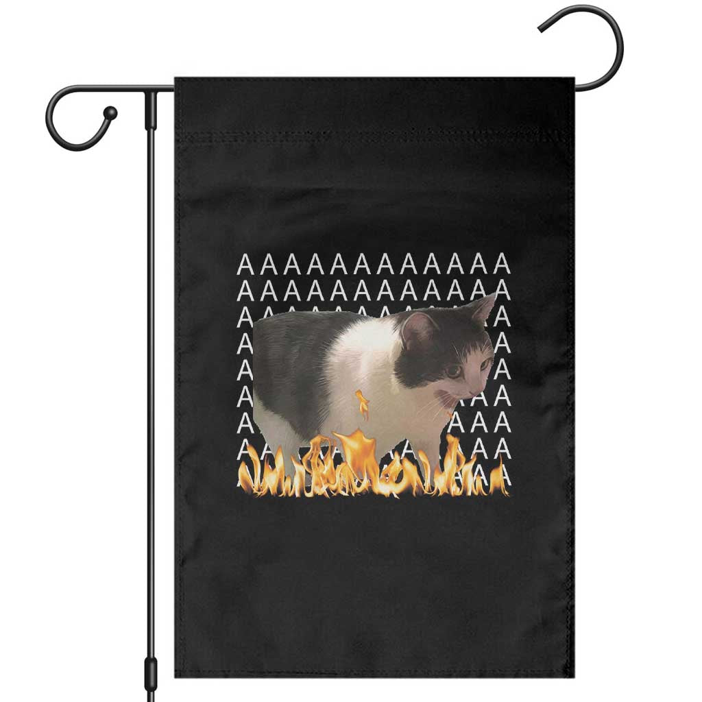 Screaming Cat Meme Garden Flag Funny Internet Gen Z Cat Lover TS14 Black Print Your Wear