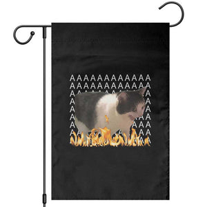 Screaming Cat Meme Garden Flag Funny Internet Gen Z Cat Lover TS14 Black Print Your Wear