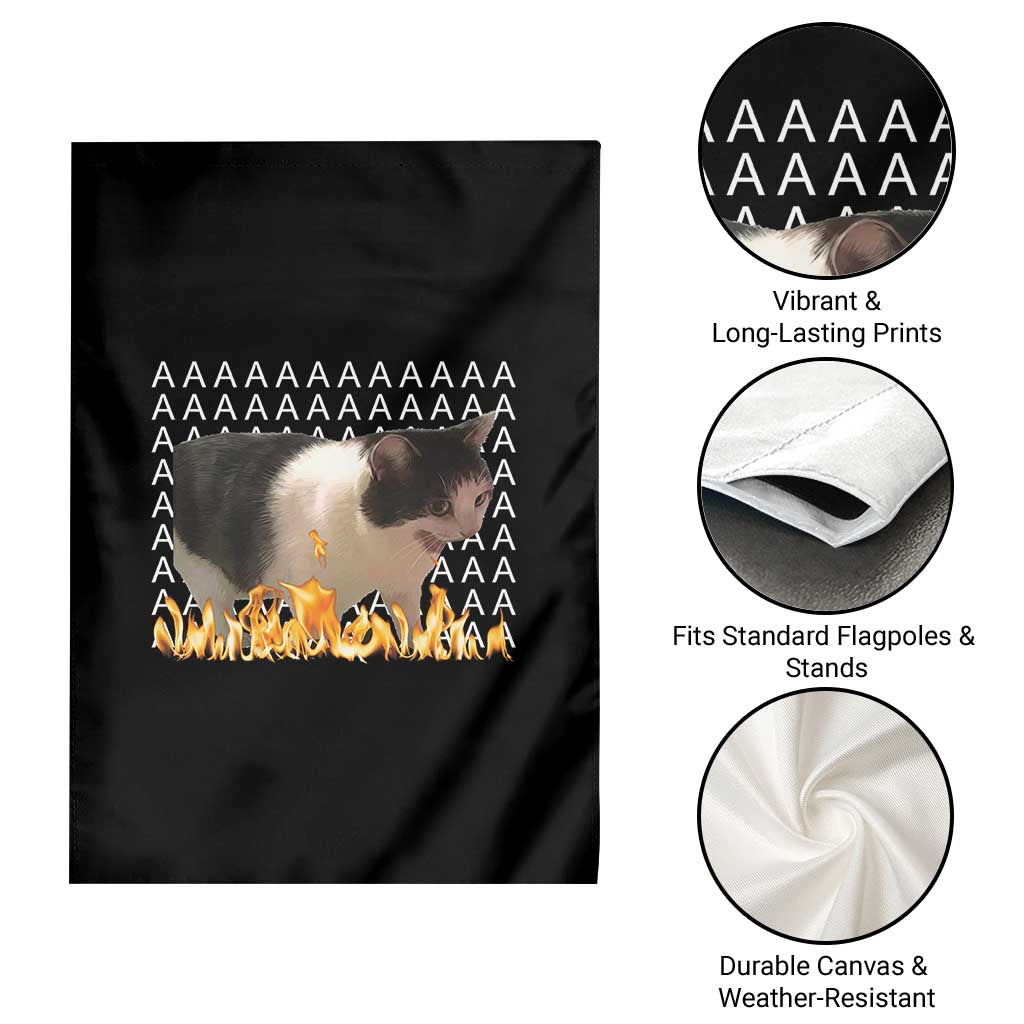 Screaming Cat Meme Garden Flag Funny Internet Gen Z Cat Lover TS14 Print Your Wear