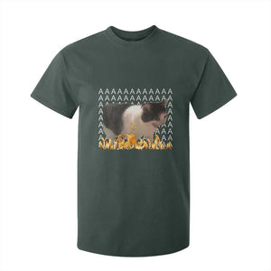 Screaming Cat Meme T Shirt For Kid Funny Internet Gen Z Cat Lover TS14 Dark Forest Green Print Your Wear