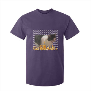 Screaming Cat Meme T Shirt For Kid Funny Internet Gen Z Cat Lover TS14 Purple Print Your Wear
