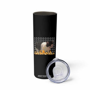 Screaming Cat Meme Skinny Tumbler Funny Internet Gen Z Cat Lover TS14 Print Your Wear