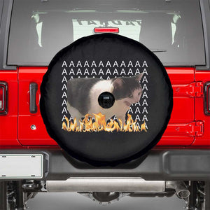 Screaming Cat Meme Spare Tire Cover Funny Internet Gen Z Cat Lover TS14 Black Print Your Wear