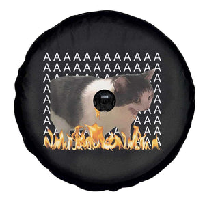 Screaming Cat Meme Spare Tire Cover Funny Internet Gen Z Cat Lover TS14 Print Your Wear
