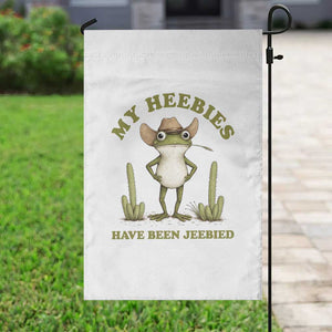 Funny Cowboy Frog Meme Garden Flag My Heebies Have Been Jeebied TS14 Print Your Wear