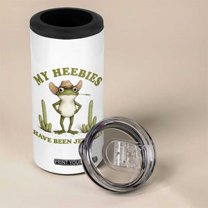 Funny Cowboy Frog Meme 4 in 1 Can Cooler Tumbler My Heebies Have Been Jeebied TS14 Print Your Wear