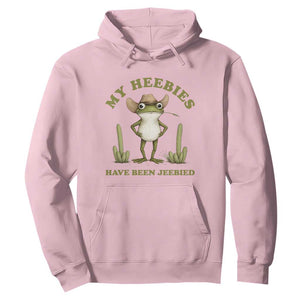 Funny Cowboy Frog Meme Hoodie My Heebies Have Been Jeebied TS14 Light Pink Print Your Wear
