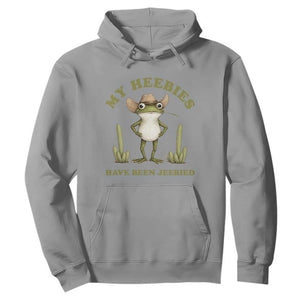 Funny Cowboy Frog Meme Hoodie My Heebies Have Been Jeebied TS14 Sport Gray Print Your Wear
