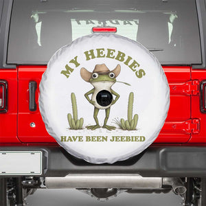 Funny Cowboy Frog Meme Spare Tire Cover My Heebies Have Been Jeebied TS14 White Print Your Wear