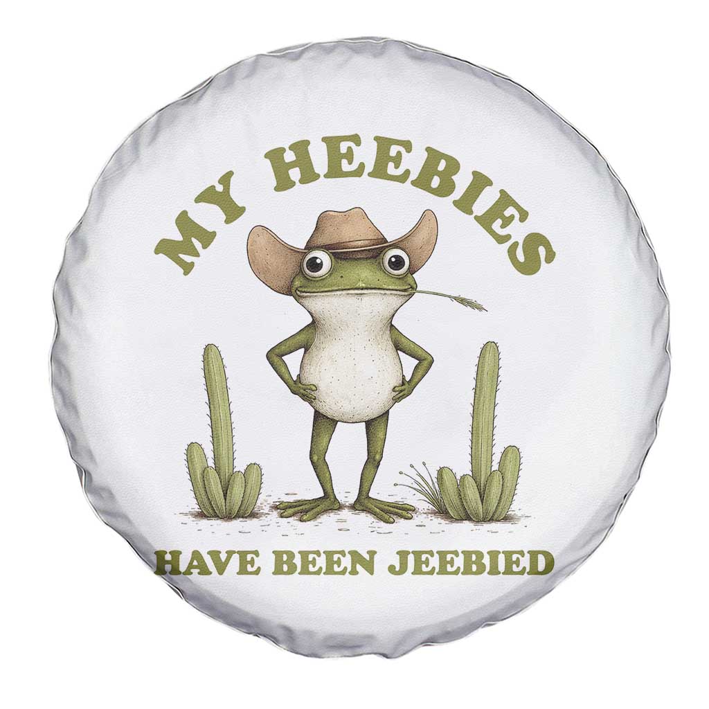 Funny Cowboy Frog Meme Spare Tire Cover My Heebies Have Been Jeebied TS14 Print Your Wear