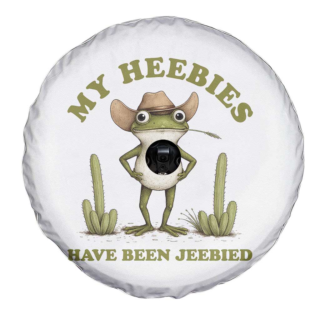 Funny Cowboy Frog Meme Spare Tire Cover My Heebies Have Been Jeebied TS14 Print Your Wear